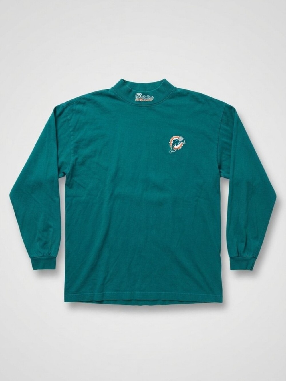 Vintage 90s Starter Miami Dolphins Mock Neck Long Sleeve Shirt Men's XL